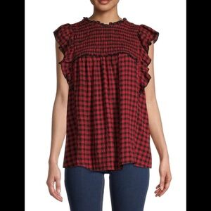 New Beach Lunch Lounge Lori Check Top